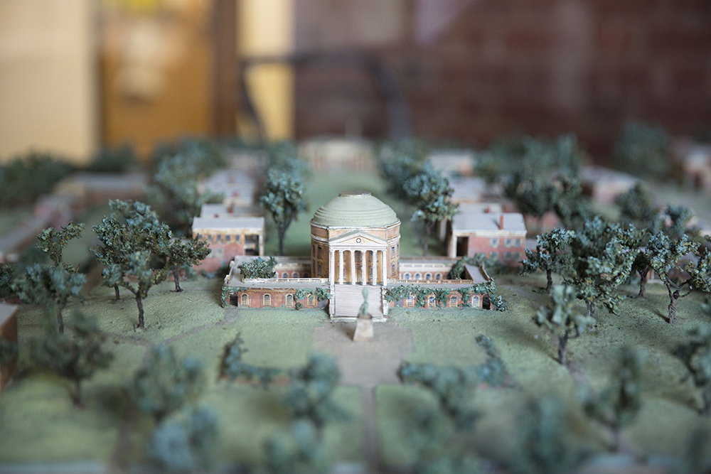 Architectural model of Rotunda and academical village